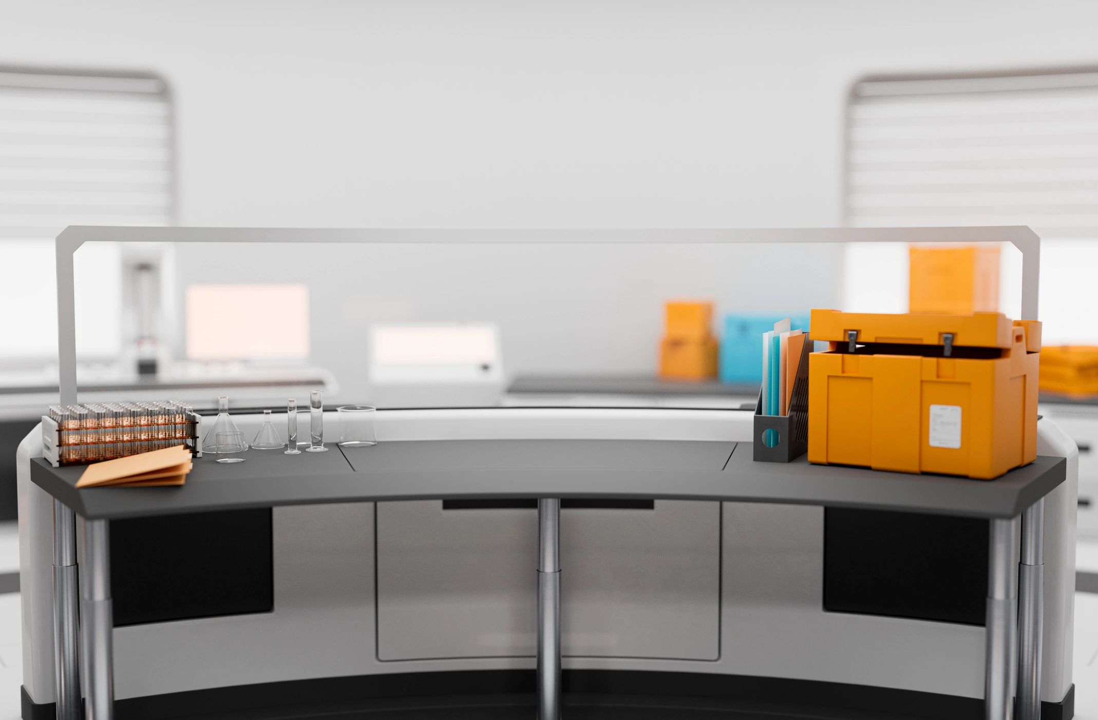 Bio-lab desk workspace